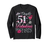 Chapter 51 Fabulous Since 1975 51st Birthday Gift for Women Long Sleeve T-Shirt