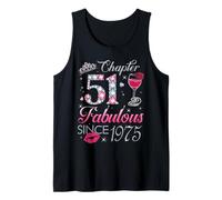 Chapter 51 Fabulous Since 1975 51st Birthday Gift for Women Tank Top