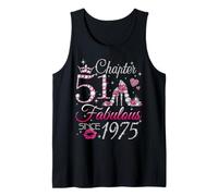 Chapter 51 Fabulous Since 1975 51st Birthday Women Girls Tank Top