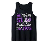 Chapter 51 Fabulous Since 1975 51st Birthday Women Lady Tank Top