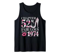 Chapter 52 Fabulous Since 1974 52nd Birthday Women Girls Tank Top