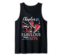 Chapter 52 Fabulous Since 1974 52nd Birthday Women Girls Tank Top