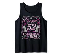 Chapter 52 Fabulous Since 1974 High Heel 52nd Birthday Women Tank Top