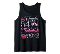 Chapter 54 Fabulous Since 1972 54th Birthday Gift for Women Tank Top
