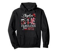 Chapter 54 Fabulous Since 1972 54th Birthday Women Girls Pullover Hoodie