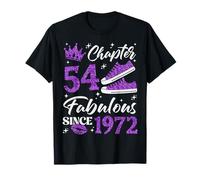 Chapter 54 Fabulous Since 1972 54th Birthday Women Lady T-Shirt