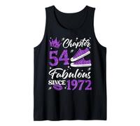Chapter 54 Fabulous Since 1972 54th Birthday Women Lady Tank Top