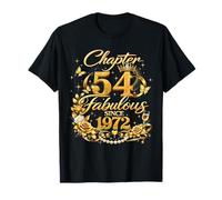 Chapter 54 Fabulous Since 1972 Floral 54th Birthday Women T-Shirt