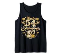 Chapter 54 Fabulous Since 1972 Floral 54th Birthday Women Tank Top