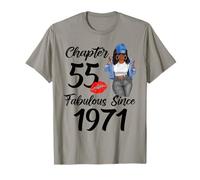 Chapter 55 Fabulous Since 1971 55th Black Women Birthday T-Shirt