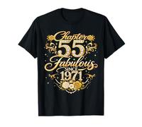 Chapter 55 Fabulous Since 1971 Floral 55th Birthday Women T-Shirt