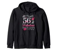 Chapter 56 Fabulous Since 1970 56Th Birthday Gift For Women Zip Hoodie