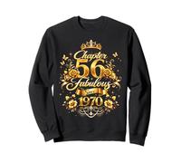 Chapter 56 Fabulous Since 1970 Floral 56th Birthday Women Sweatshirt