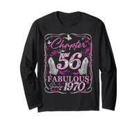 Chapter 56 Fabulous Since 1970 High Heel 56th Birthday Women Long Sleeve T-Shirt