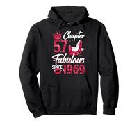 Chapter 57 Fabulous Since 1969 57th Birthday Women Girls Pullover Hoodie