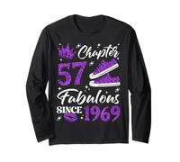 Chapter 57 Fabulous Since 1969 57Th Birthday Women Lady Long Sleeve T-Shirt