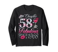Chapter 58 Fabulous Since 1968 58Th Birthday Gift for Women Long Sleeve T-Shirt