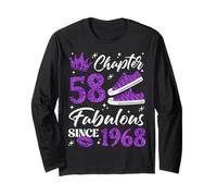 Chapter 58 Fabulous Since 1968 58Th Birthday Women Lady Long Sleeve T-Shirt