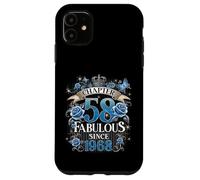 Chapter 58 Fabulous Since 1968 Roses 58th Birthday Women Case for iPhone 11
