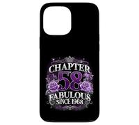 Chapter 58 Fabulous Since 1968 Roses 58th Birthday Women Case for iPhone 13 Pro Max