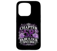 Chapter 58 Fabulous Since 1968 Roses 58th Birthday Women Case for iPhone 15 Pro