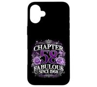 Chapter 58 Fabulous Since 1968 Roses 58th Birthday Women Case for iPhone 16 Plus