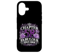 Chapter 58 Fabulous Since 1968 Roses 58th Birthday Women Case for iPhone 17