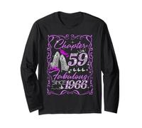 Chapter 59 Fabulous Since 1966 Diamond Heels 59th Birthday Long Sleeve T-Shirt