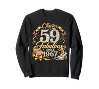Chapter 59 Fabulous Since 1967 Floral 59th Birthday Women Sweatshirt