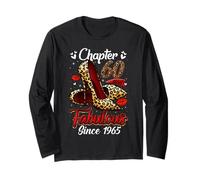 Chapter 60 Fabulous Since 1965 60th Leopard Birthday Queen Long Sleeve T-Shirt