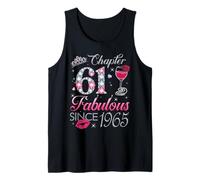 Chapter 61 Fabulous Since 1965 61st Birthday Gift for Women Tank Top