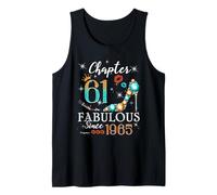 Chapter 61 Fabulous Since 1965 61st Birthday Women Girls Tank Top