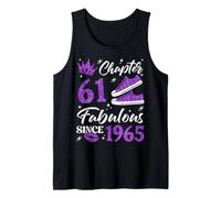 Chapter 61 Fabulous Since 1965 61st Birthday Women Lady Tank Top