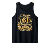 Chapter 61 Fabulous Since 1965 Floral 61st Birthday Women Tank Top