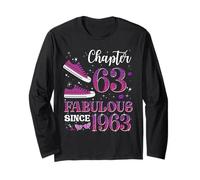 Chapter 63 Fabulous Since 1963 63rd Birthday Girl Lady Long Sleeve T-Shirt