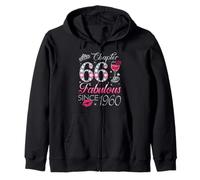 Chapter 66 Fabulous Since 1960 66Th Birthday Gift For Women Zip Hoodie