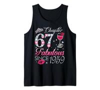 Chapter 67 Fabulous Since 1959 67Th Birthday Gift for Women Tank Top