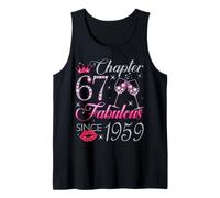 Chapter 67 Fabulous Since 1959 67Th Birthday Gift for Women Tank Top