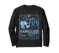 Chapter 68 Fabulous Since 1957 Diamond Heels 68th Birthday Long Sleeve T-Shirt
