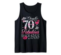 Chapter 70 Fabulous Since 1955 70Th Birthday Gift For Women Tank Top