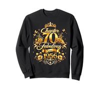 Chapter 70 Fabulous Since 1956 Floral 70th Birthday Women Sweatshirt