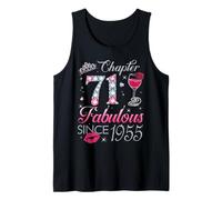 Chapter 71 Fabulous Since 1955 71st Birthday Gift for Women Tank Top