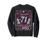 Chapter 71 Fabulous Since 1955 High Heel 71st Birthday Women Sweatshirt