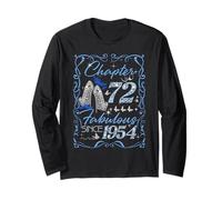 Chapter 72 Fabulous EST 1954 72nd Birthday Queen Diamond Long Sleeve T-Shirt