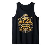 Chapter 72 Fabulous Since 1954 Floral 72nd Birthday Women Tank Top