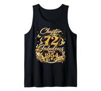 Chapter 72 Fabulous Since 1954 Floral 72nd Birthday Women Tank Top