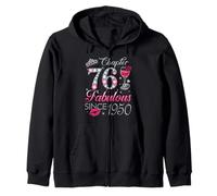 Chapter 76 Fabulous Since 1950 76Th Birthday Gift For Women Zip Hoodie