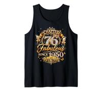 Chapter 76 Fabulous Since 1950 76th Birthday Women Girls Tank Top