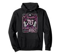 Chapter 76 Fabulous Since 1950 High Heel 76th Birthday Women Pullover Hoodie
