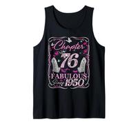 Chapter 76 Fabulous Since 1950 High Heel 76th Birthday Women Tank Top